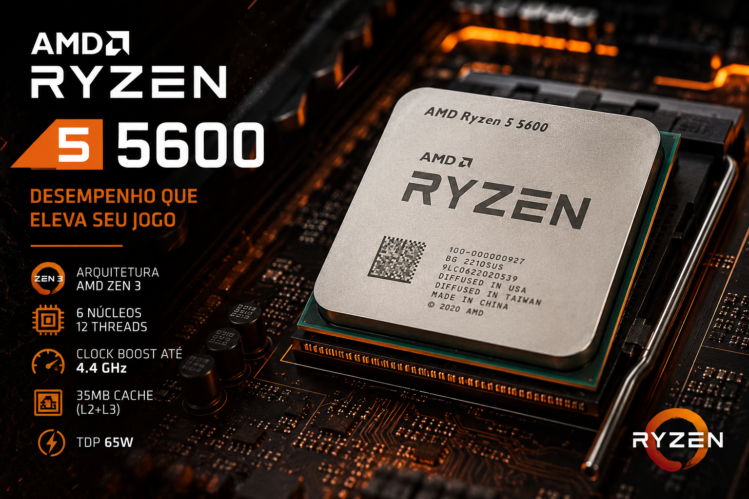 AMD Ryzen 5 5600, bom em Performance e preço