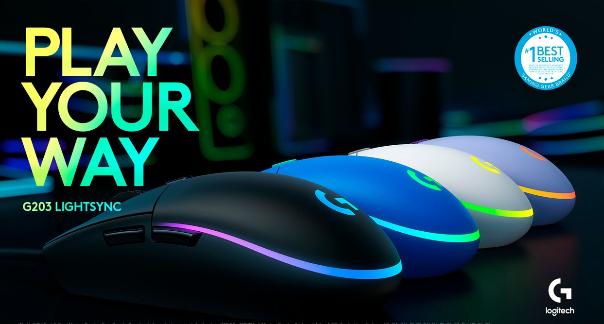 Mouse Gamer Logitech G203: Confiável, preciso e com excelente custo-benefício