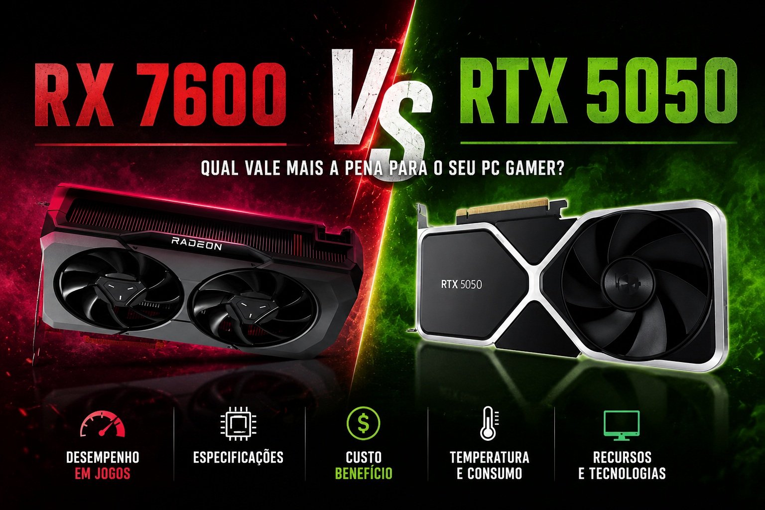 RTX 5050 vs RX 7600: Qual a melhor opção para comprar?
